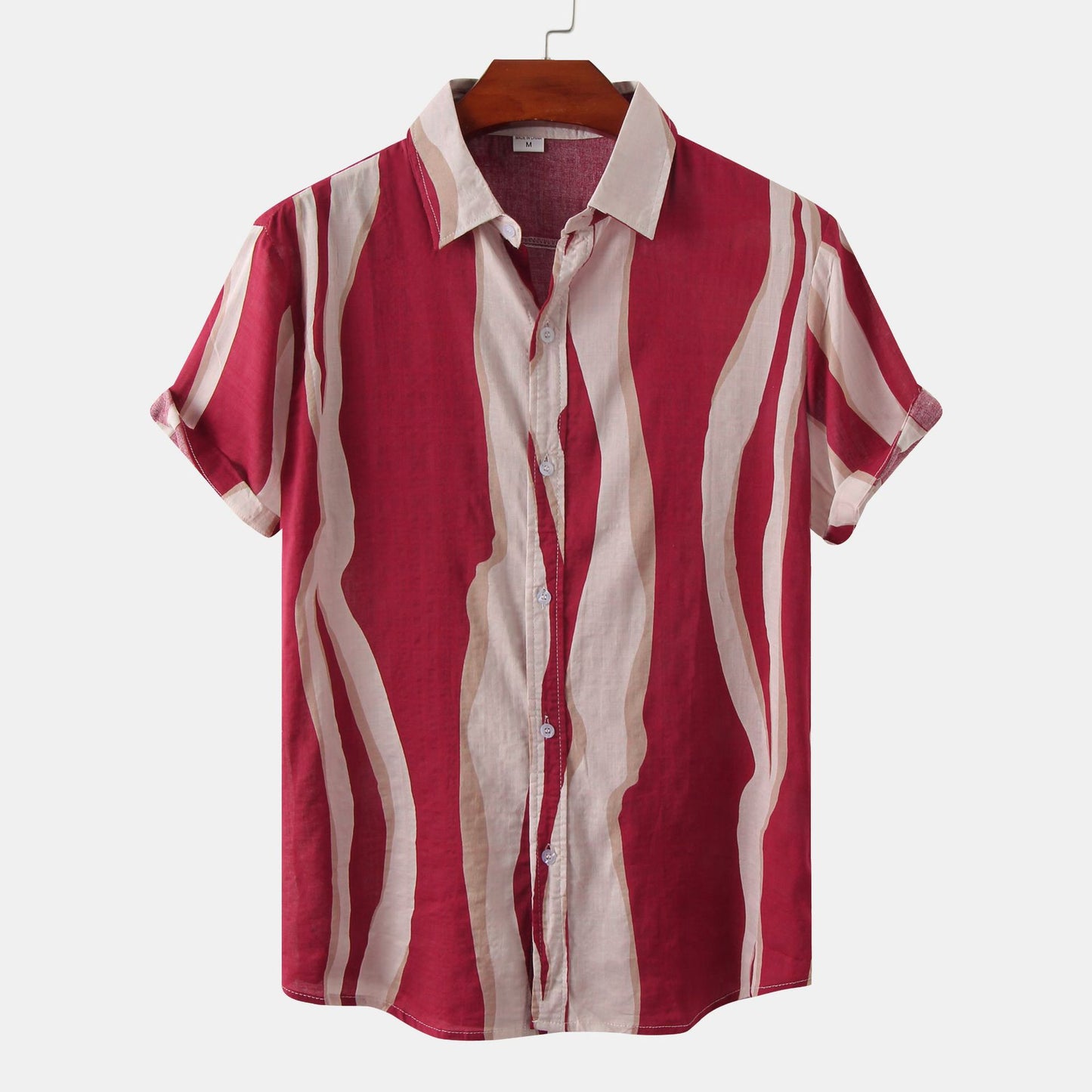 Foreign Trade European and American Men's eBay AliExpress Explosions Short-sleeved Floral Shirt Korean Fashion Slim-fit Trendy Shirt for Men