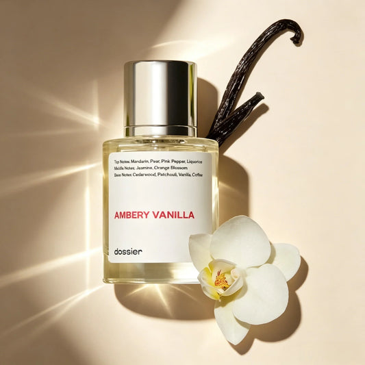 Dossier Ambery Vanilla Perfume 50ml – YSL Black Opium Dupe – Warm Vanilla & Coffee Notes – Clean Beauty, Paraben-Free – Women's Eau de Parfum Spray