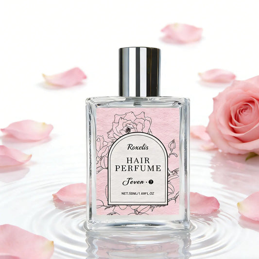 Roxelis 50ml Rose Hair Perfume for Women Charming Floral Fragrance Refreshing Body Scent Elegant Charm for Glowing Dates