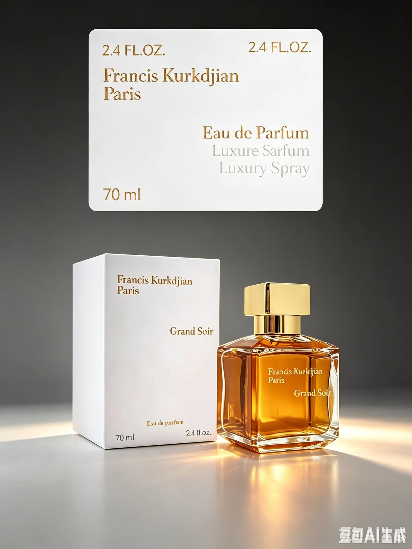 Grand Soir Eau de Parfum 2.4 Fl Oz 70ml, Warm Woody Oriental Unisex Luxury Niche Perfume with Benzoin Vanilla Rich Amber Smooth Cedarwood Incense, Long Lasting Cozy Evening Scent for Winter Date Night Formal Events, New Listi