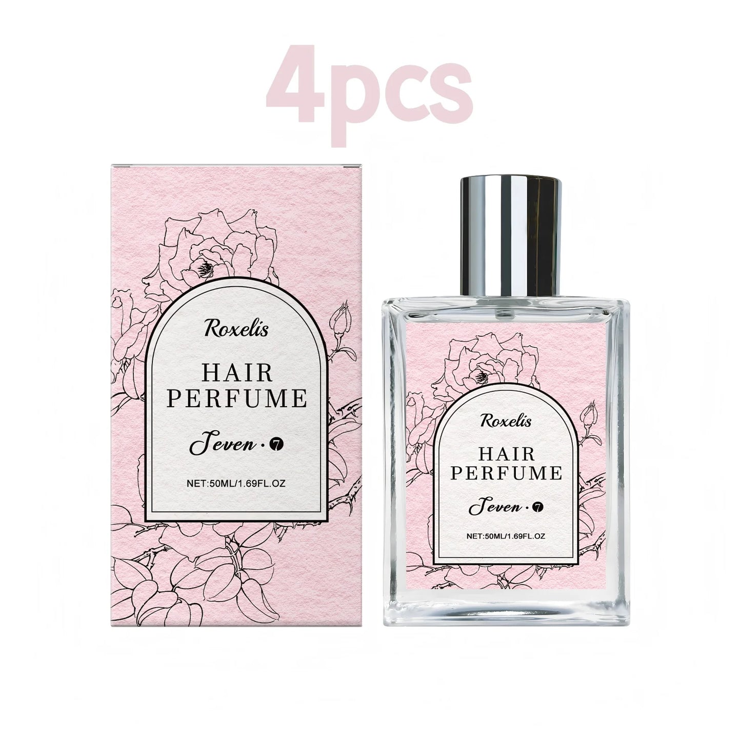 Roxelis 50ml Rose Hair Perfume for Women Charming Floral Fragrance Refreshing Body Scent Elegant Charm for Glowing Dates